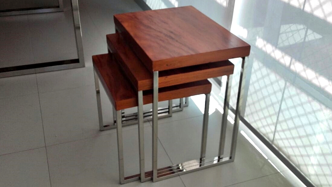 Mesa Ninho u2013 Madeira Demoliç u00e3o e pés em Aço Inox Império Lazer Adesivo Mesversario Natal ~ Mesa Ninho u2013 Madeira Demoliç u00e3o e pés em Aço Inox Império Lazer